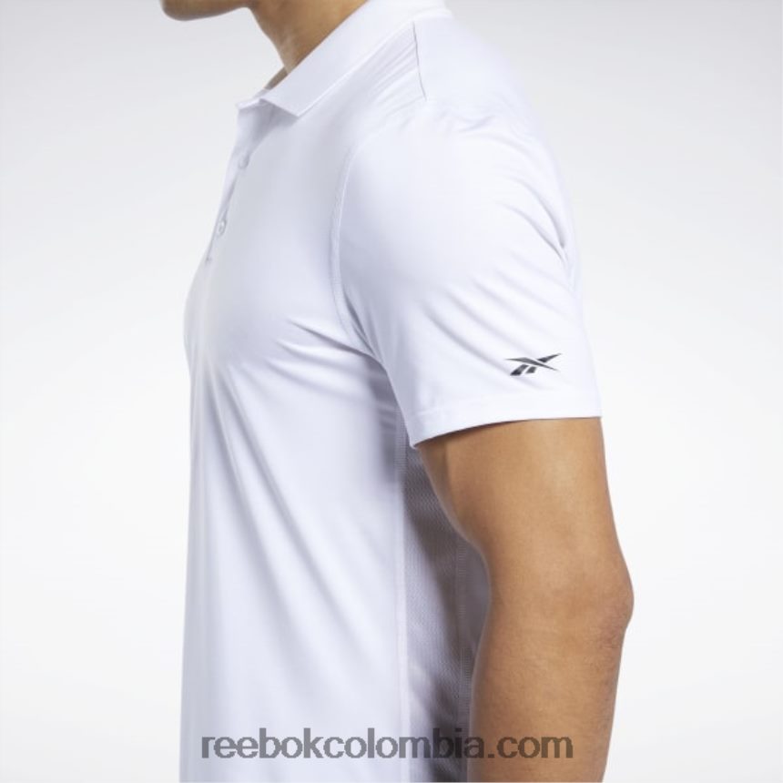 hombres blanco polo listo para entrenar Reebok D260LP1233