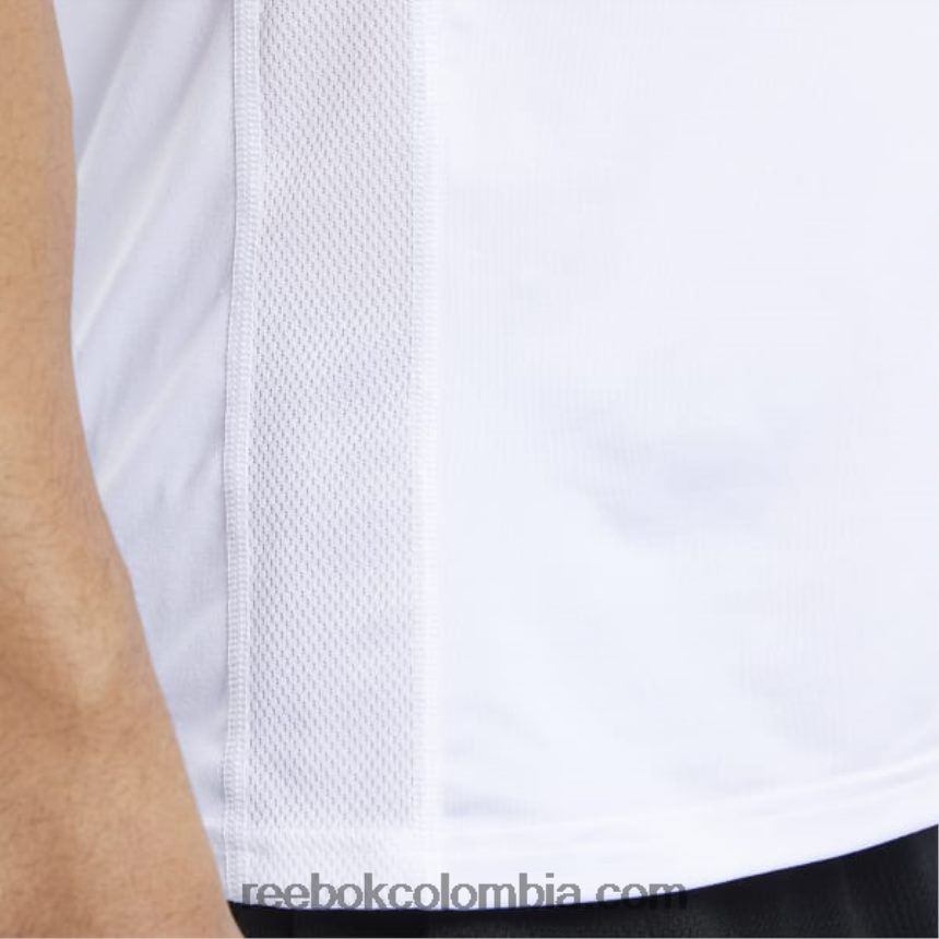 hombres blanco polo listo para entrenar Reebok D260LP1233
