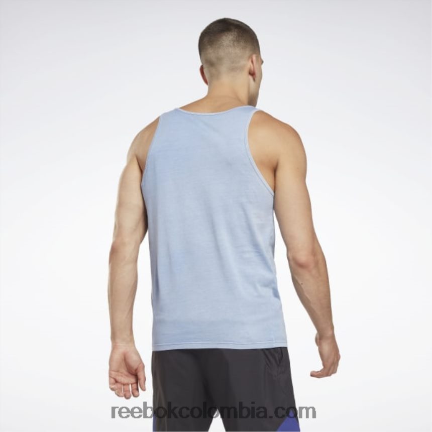 hombres morado negrita camiseta sin mangas de tinte natural les mills Reebok D260LP1304