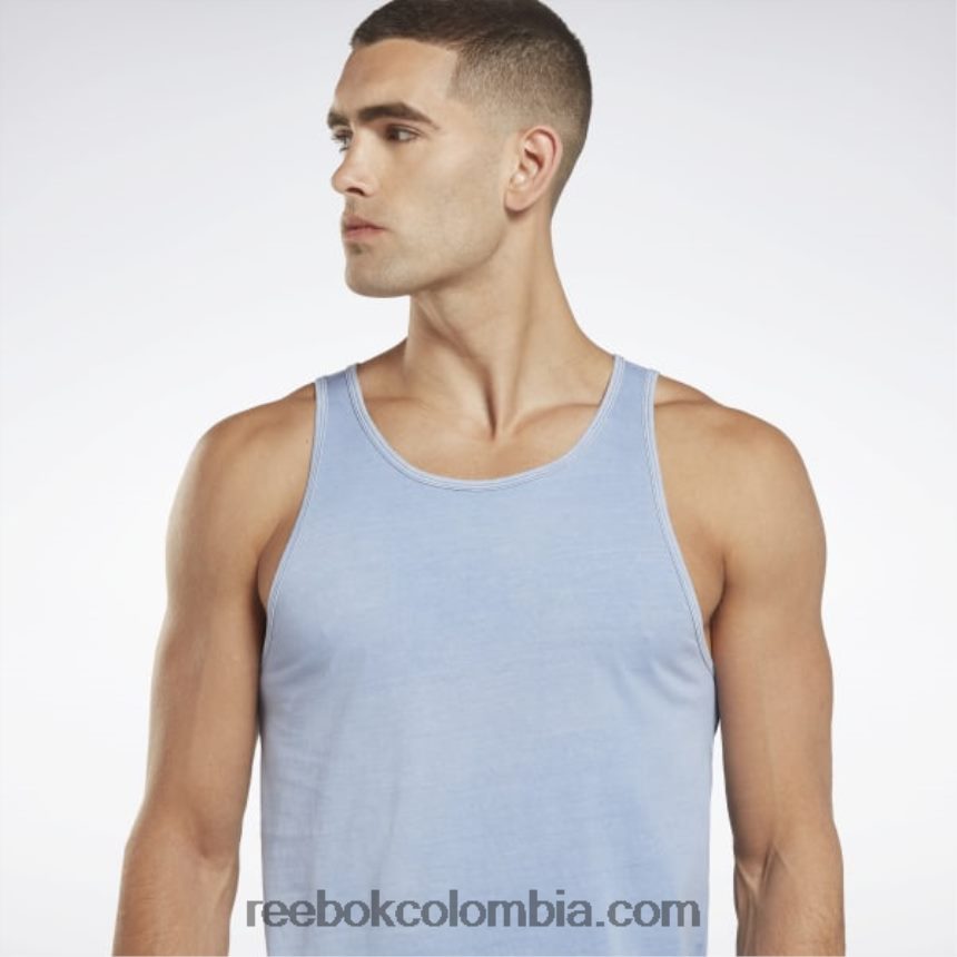 hombres morado negrita camiseta sin mangas de tinte natural les mills Reebok D260LP1304