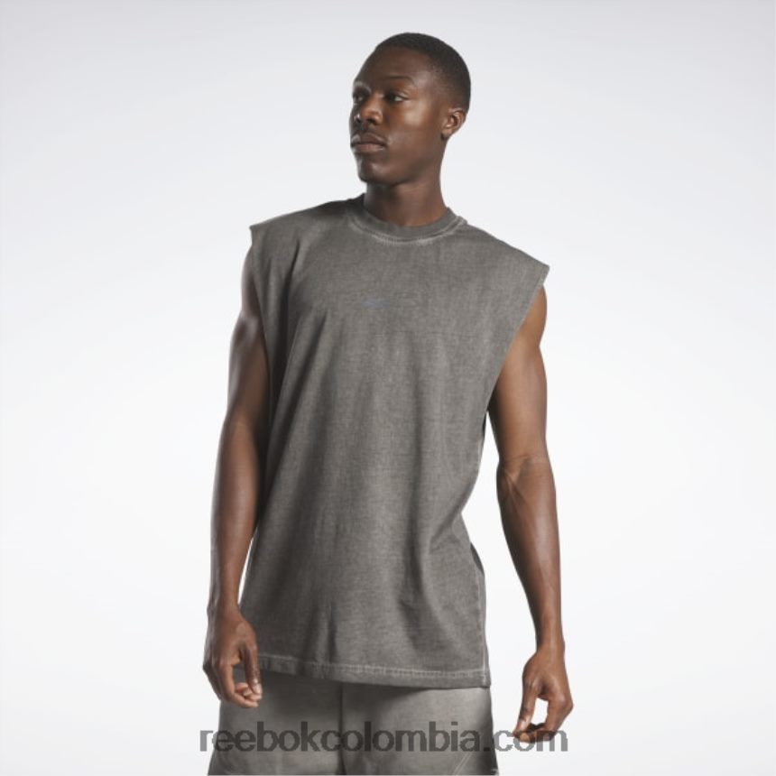 hombres negro top de cancha de baloncesto camiseta sin mangas bi-dye Reebok D260LP1326