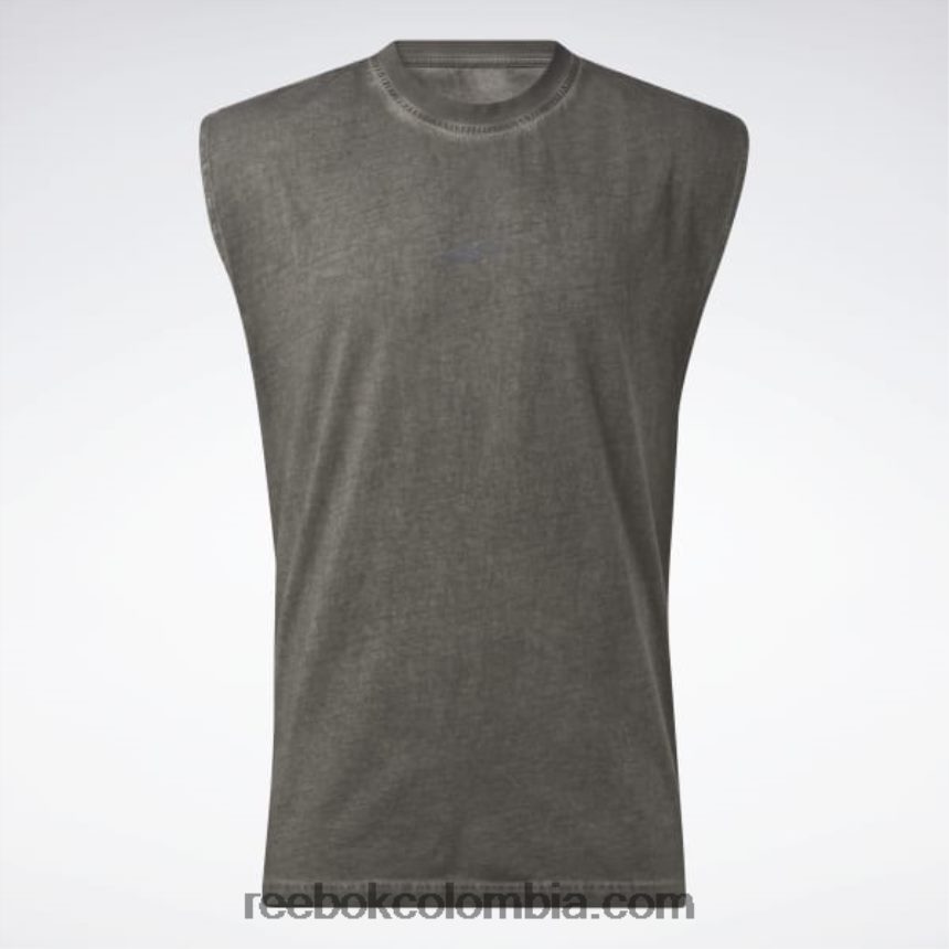 hombres negro top de cancha de baloncesto camiseta sin mangas bi-dye Reebok D260LP1326