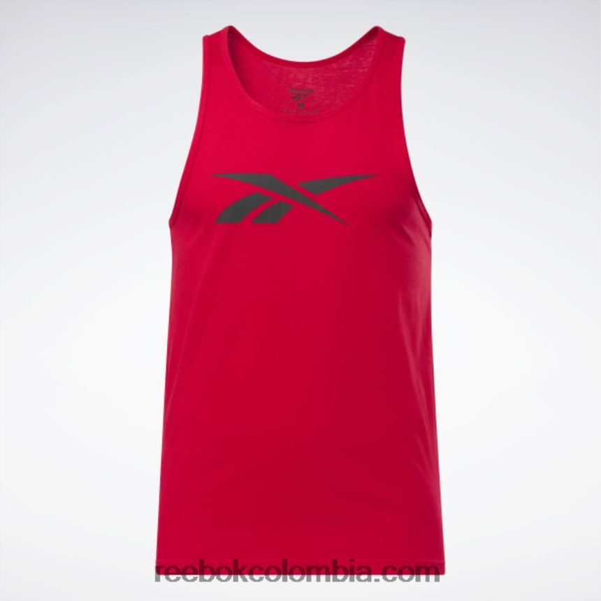 hombres vector rojo/negro camiseta sin mangas de vector de serie gráfica Reebok D260LP1231