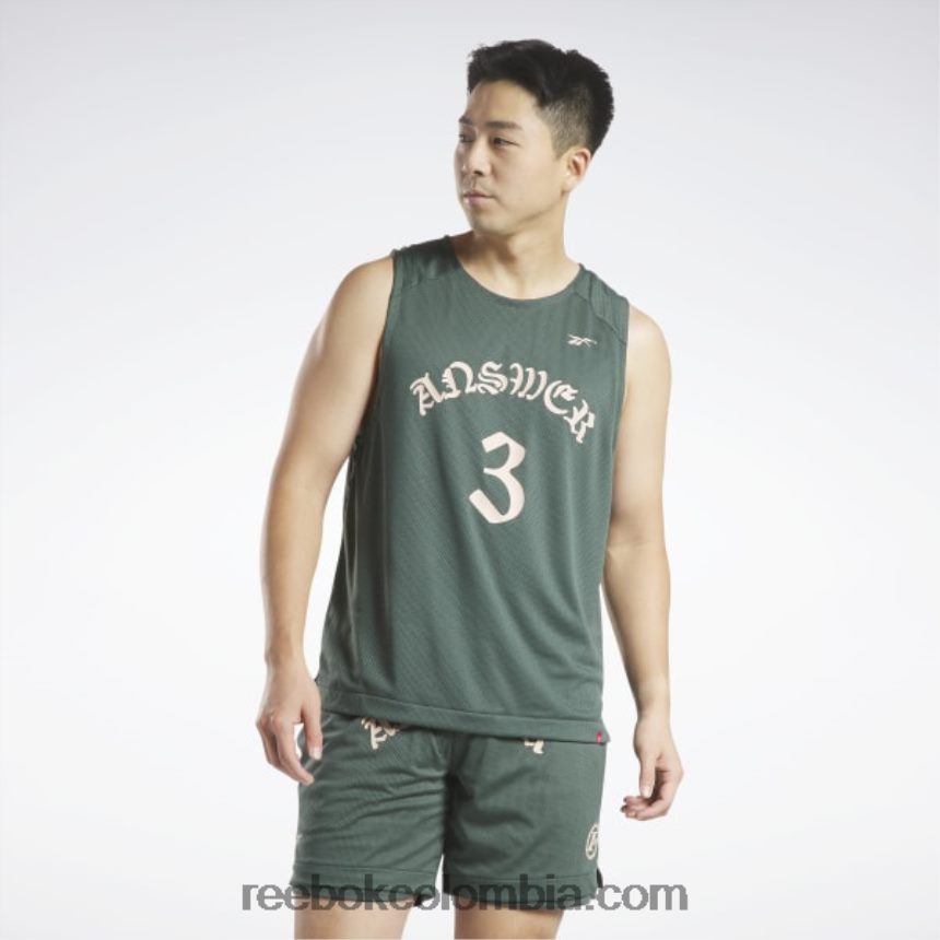 hombres verde tiza camiseta sin mangas de jersey lny Reebok D260LP1299