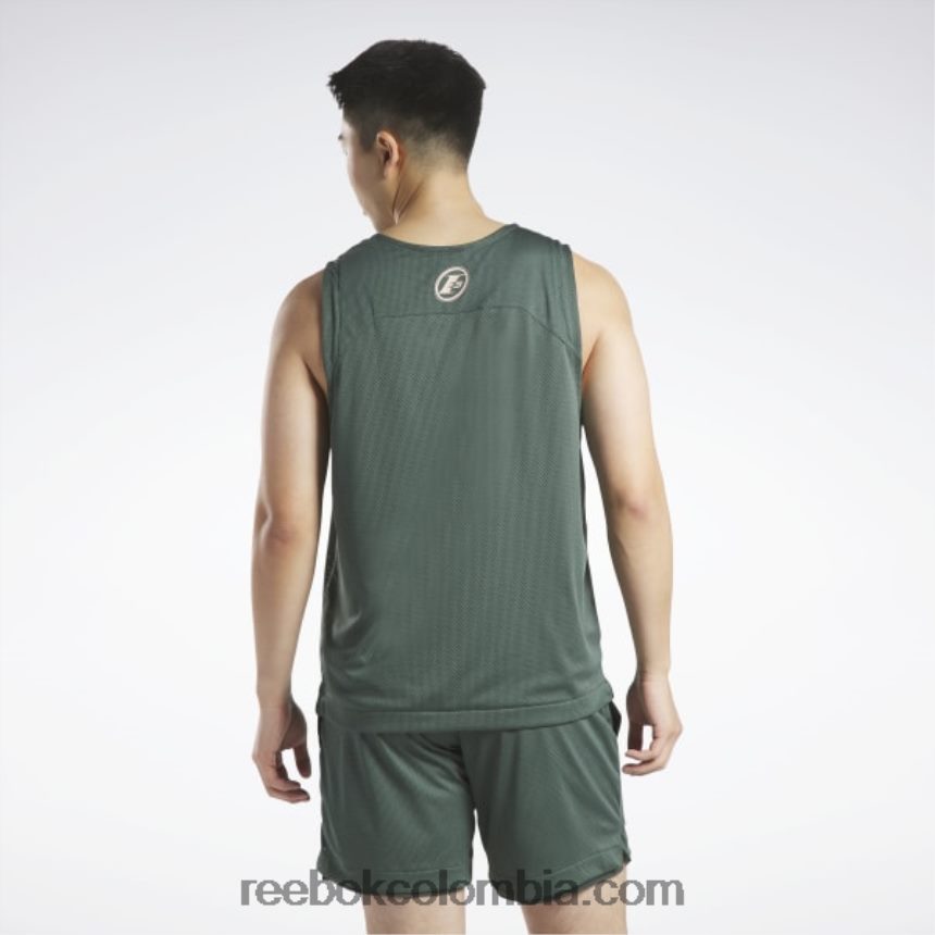 hombres verde tiza camiseta sin mangas de jersey lny Reebok D260LP1299