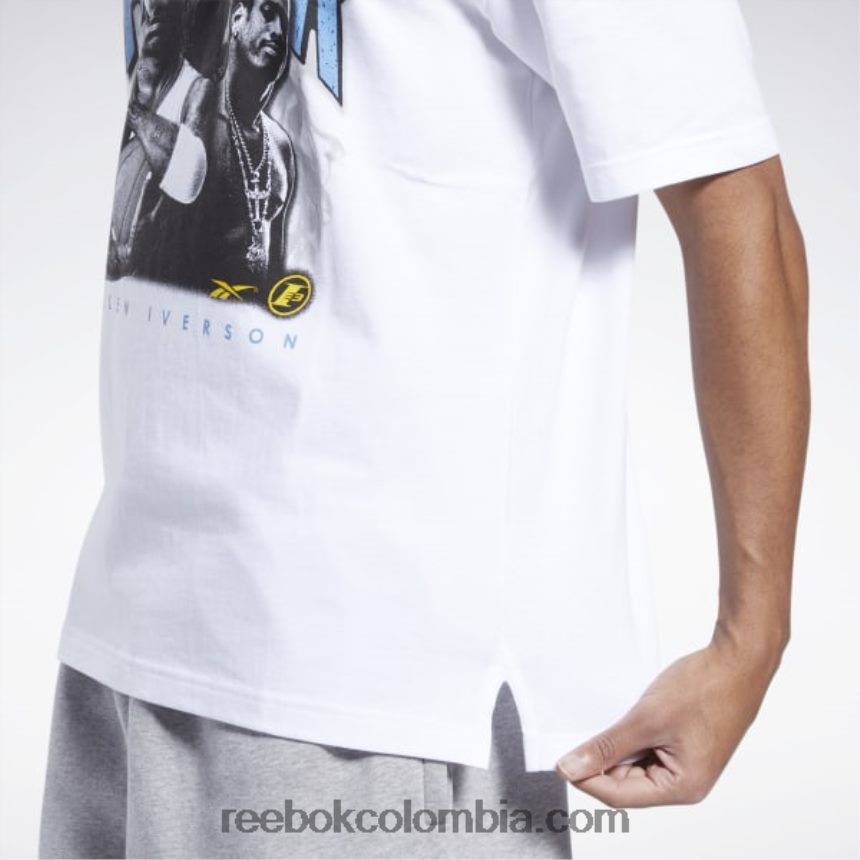 hombres blanco camiseta iverson trio manga corta Reebok D260LP1173