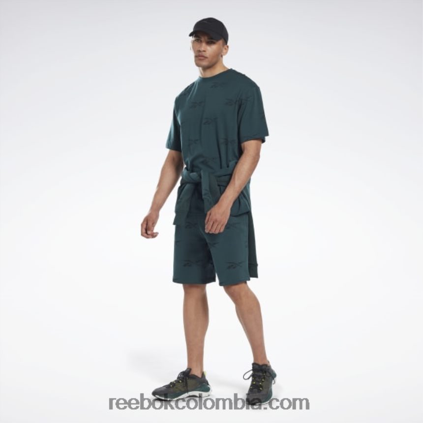 hombres bosque verde camiseta de vector de identidad Reebok D260LP1302