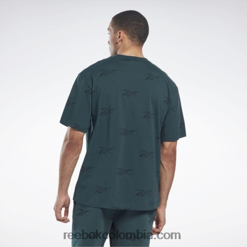 hombres bosque verde camiseta de vector de identidad Reebok D260LP1302