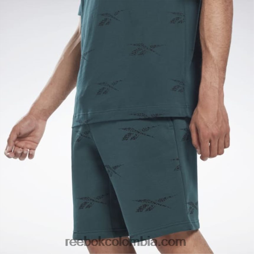 hombres bosque verde camiseta de vector de identidad Reebok D260LP1302