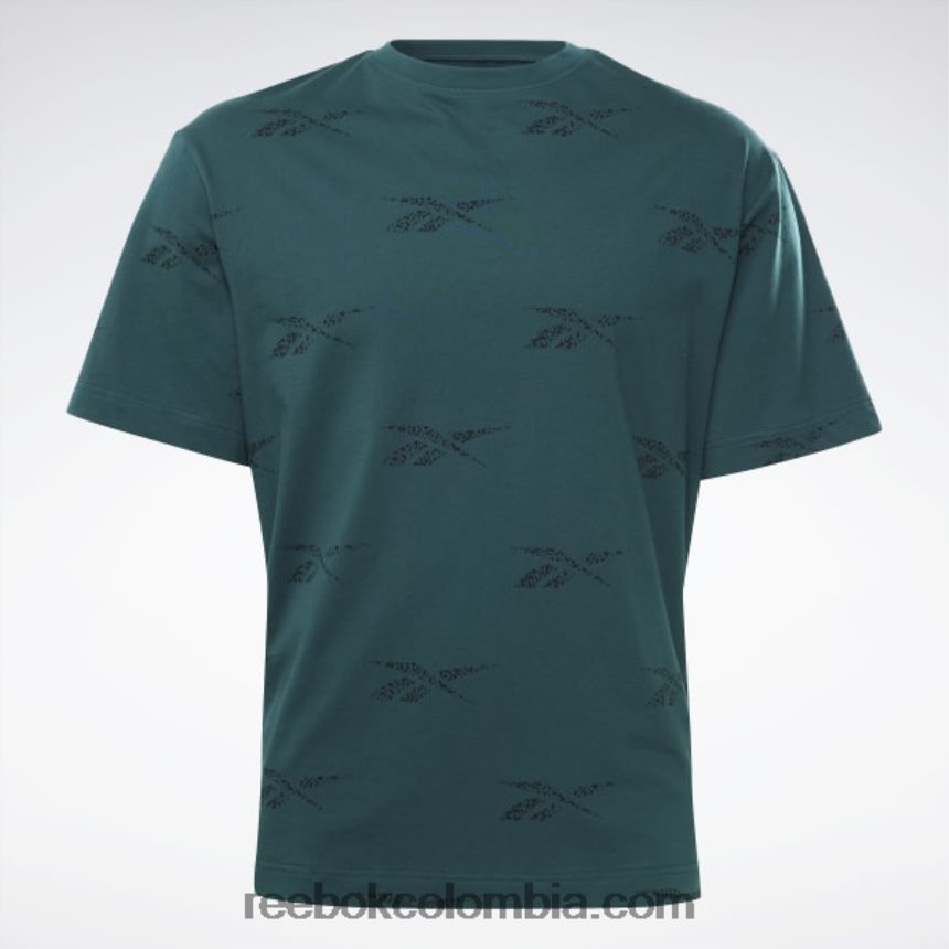 hombres bosque verde camiseta de vector de identidad Reebok D260LP1302