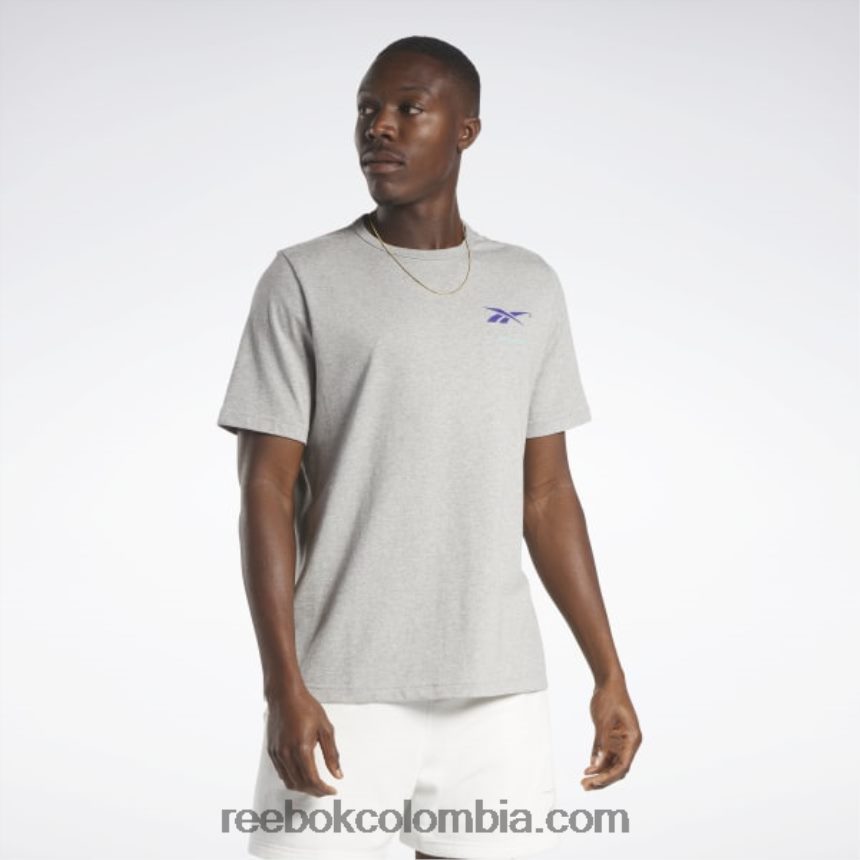 hombres brezo gris medio camiseta de la cancha de baloncesto Reebok D260LP1327