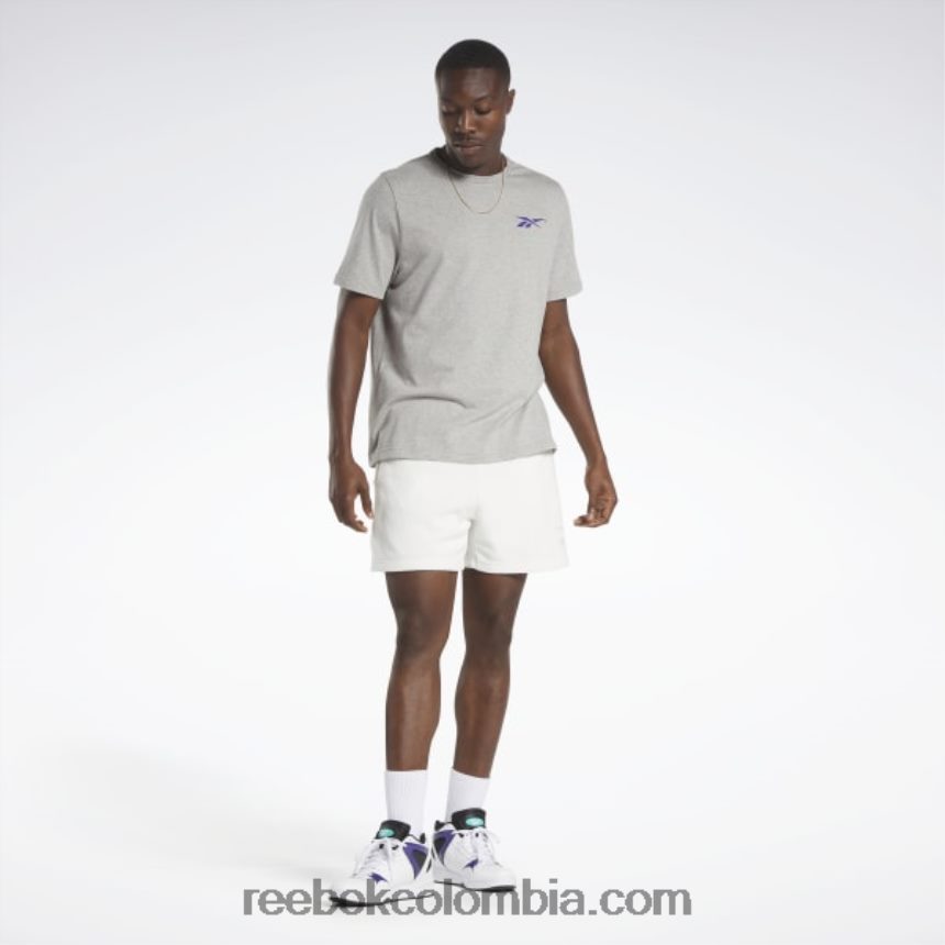 hombres brezo gris medio camiseta de la cancha de baloncesto Reebok D260LP1327