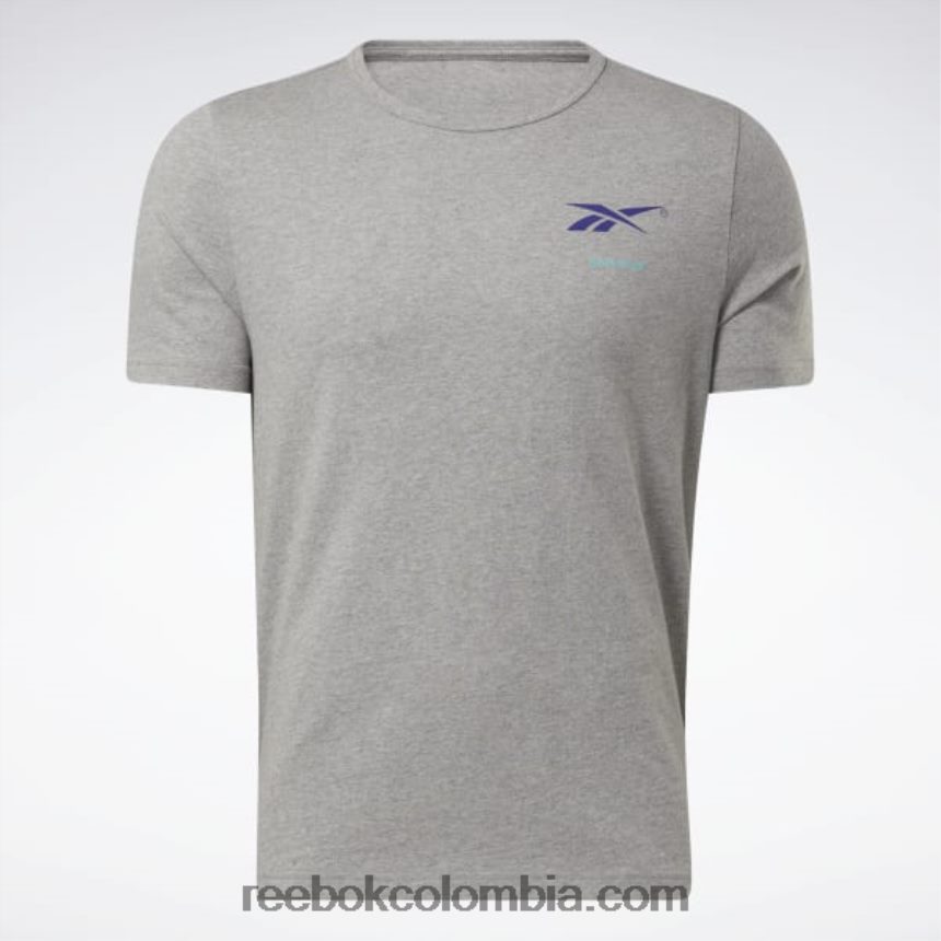 hombres brezo gris medio camiseta de la cancha de baloncesto Reebok D260LP1327