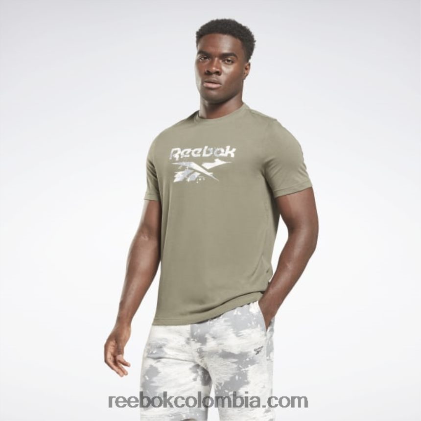 hombres cazador verde camiseta de camuflaje moderno de identidad Reebok D260LP1184