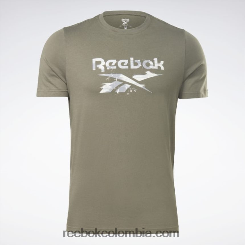 hombres cazador verde camiseta de camuflaje moderno de identidad Reebok D260LP1184