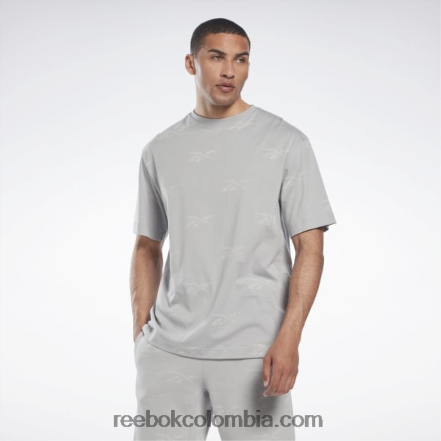 hombres gris puro 3 camiseta de vector de identidad Reebok D260LP1271
