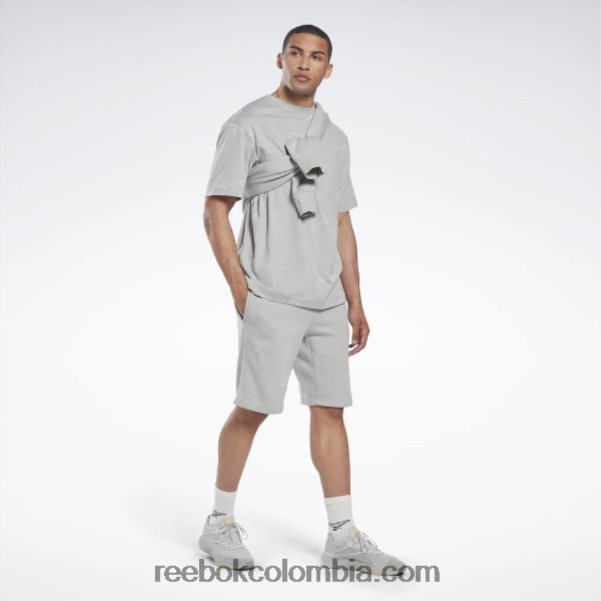 hombres gris puro 3 camiseta de vector de identidad Reebok D260LP1271