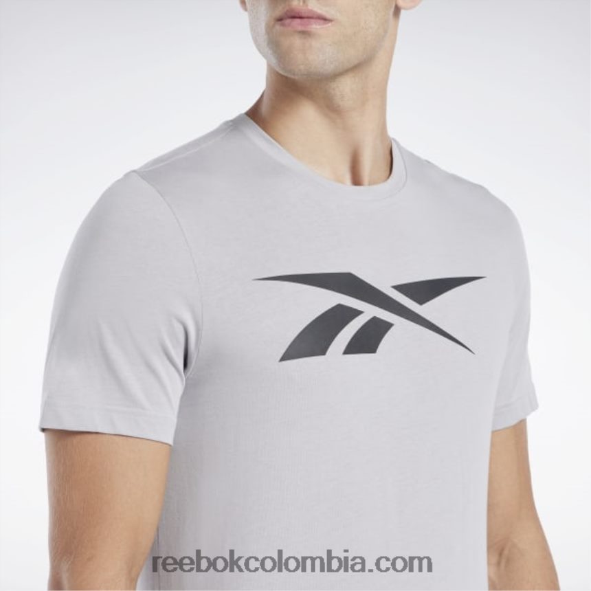hombres gris puro 3 camiseta de vector de serie gráfica Reebok D260LP1244