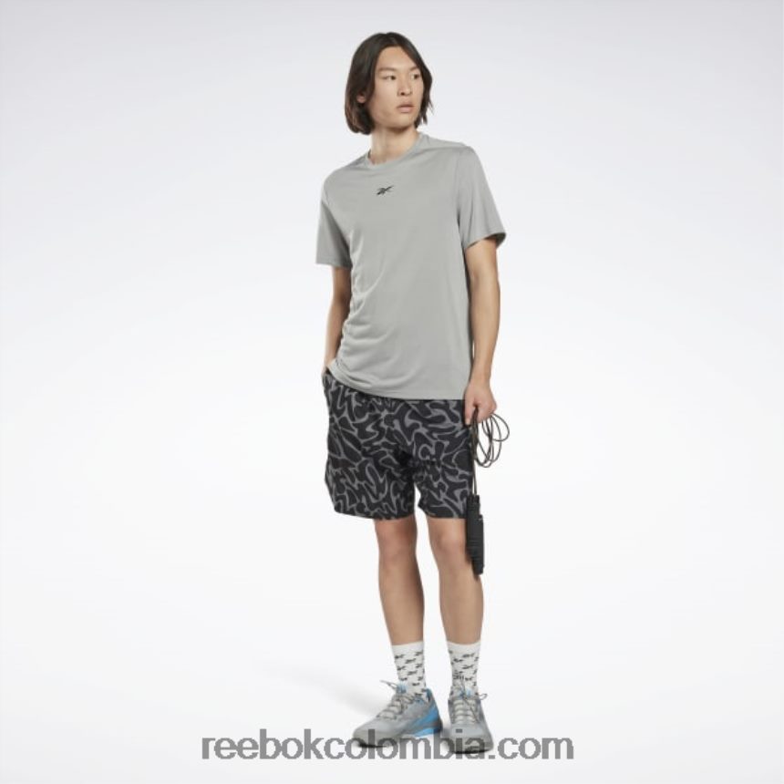 hombres gris puro 3 camiseta jaspeada lista para entrenar Reebok D260LP1229
