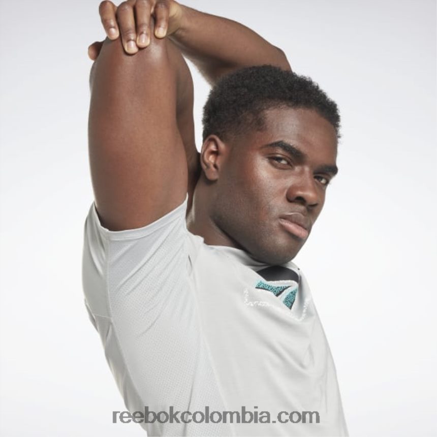 hombres gris puro 3 playera de atleta con gráfico activchill Reebok D260LP1286