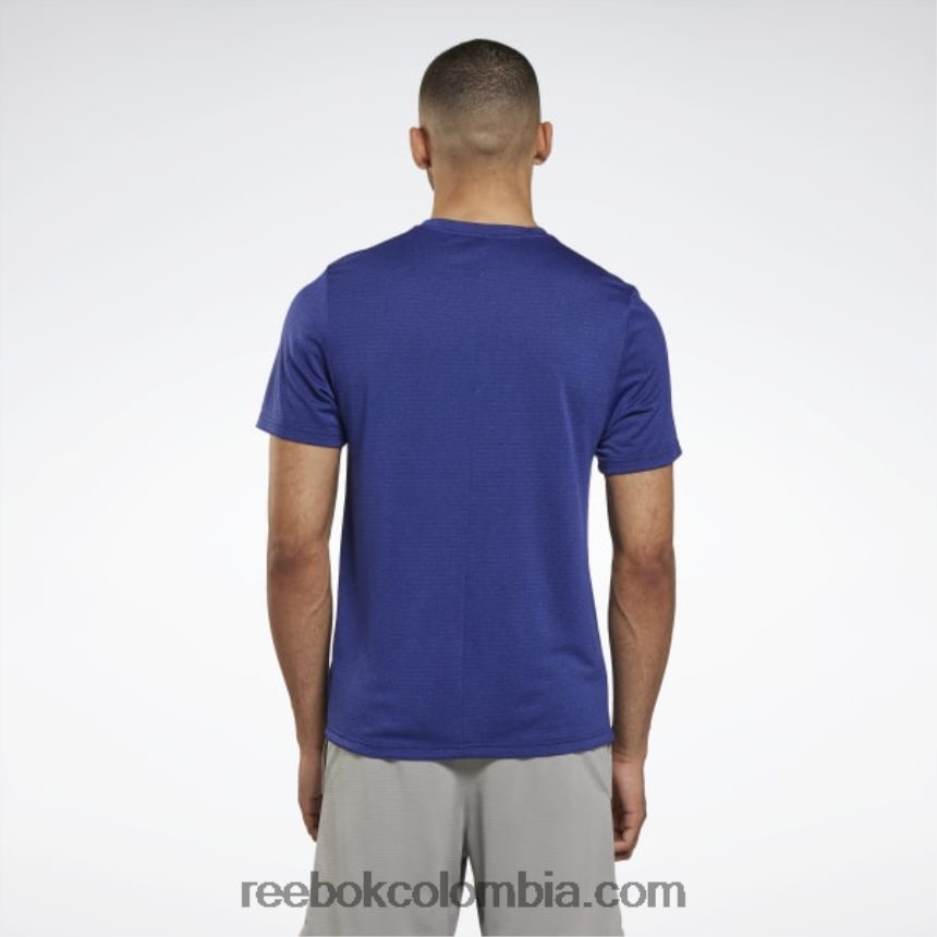 hombres morado negrita camiseta jaspeada lista para entrenar Reebok D260LP1235