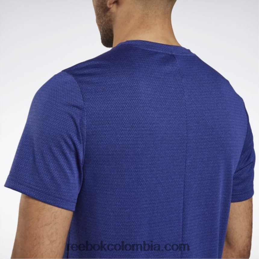 hombres morado negrita camiseta jaspeada lista para entrenar Reebok D260LP1235