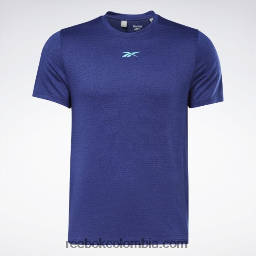 hombres morado negrita camiseta jaspeada lista para entrenar Reebok D260LP1235