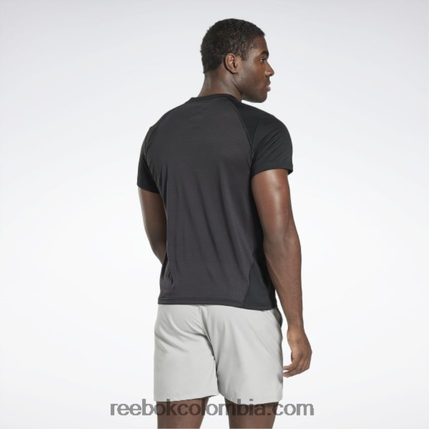 hombres negro camiseta corriendo speedwick Reebok D260LP1279