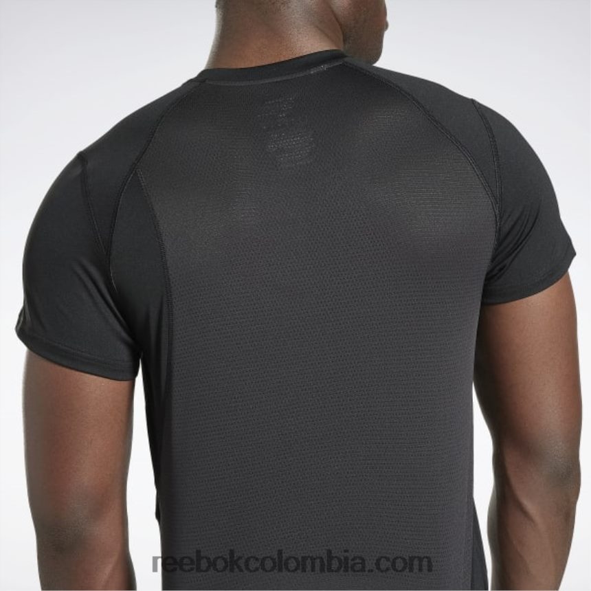 hombres negro camiseta corriendo speedwick Reebok D260LP1279