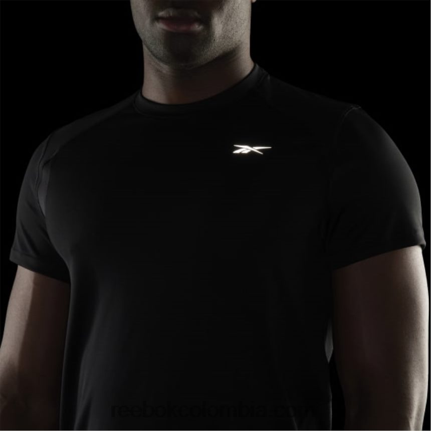 hombres negro camiseta corriendo speedwick Reebok D260LP1279