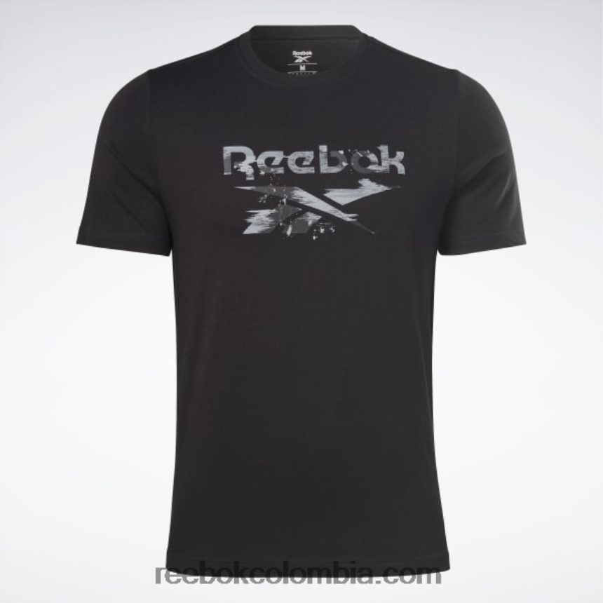 hombres negro camiseta de camuflaje moderno de identidad Reebok D260LP1155