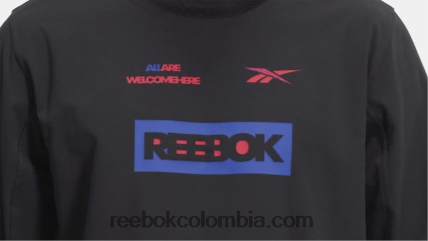 hombres negro camiseta de capa intermedia de manga larga thermowarm+graphene Reebok D260LP1288