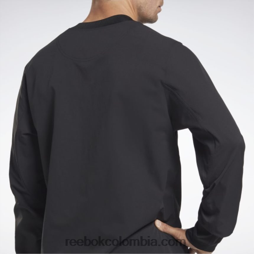 hombres negro camiseta de capa intermedia de manga larga thermowarm+graphene Reebok D260LP1288