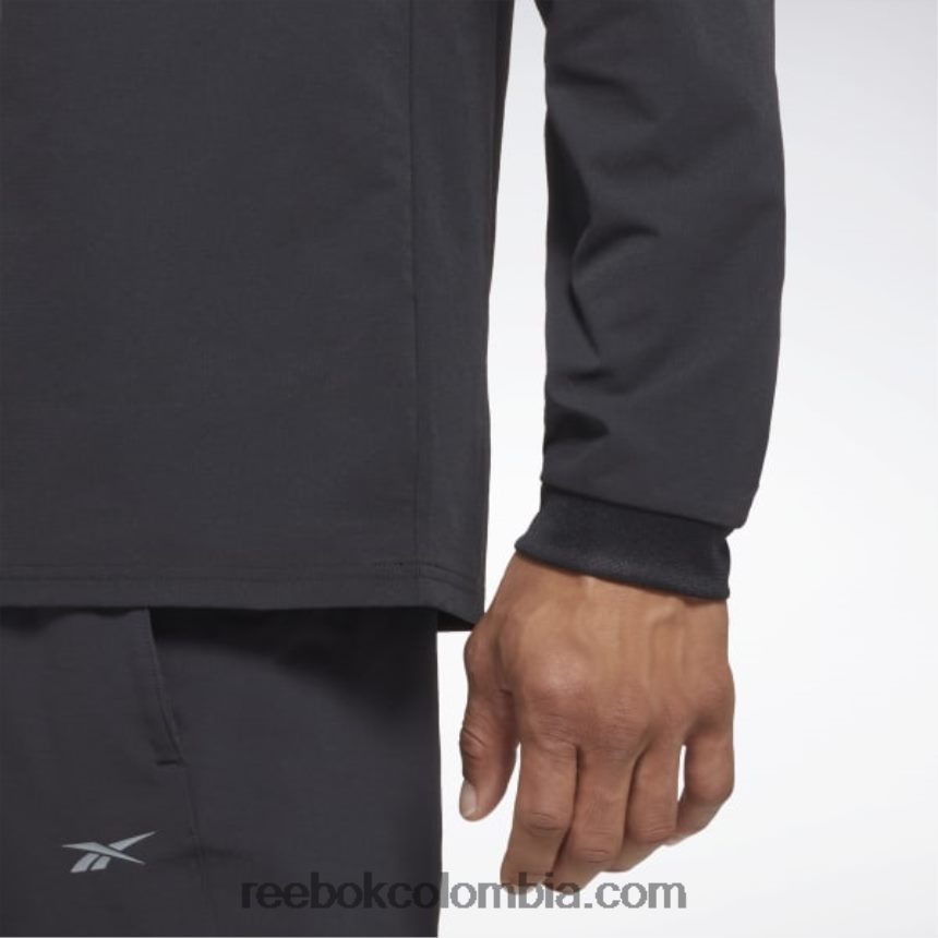 hombres negro camiseta de capa intermedia de manga larga thermowarm+graphene Reebok D260LP1288