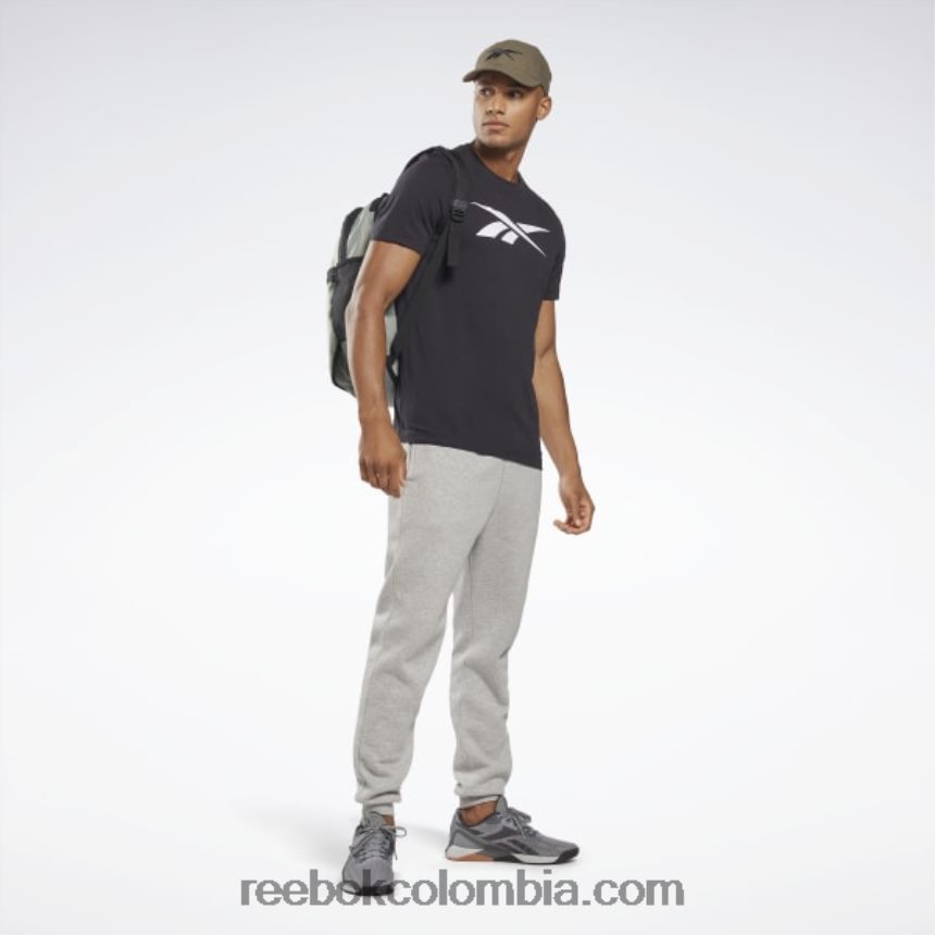 hombres negro camiseta de vector de serie gráfica Reebok D260LP1250