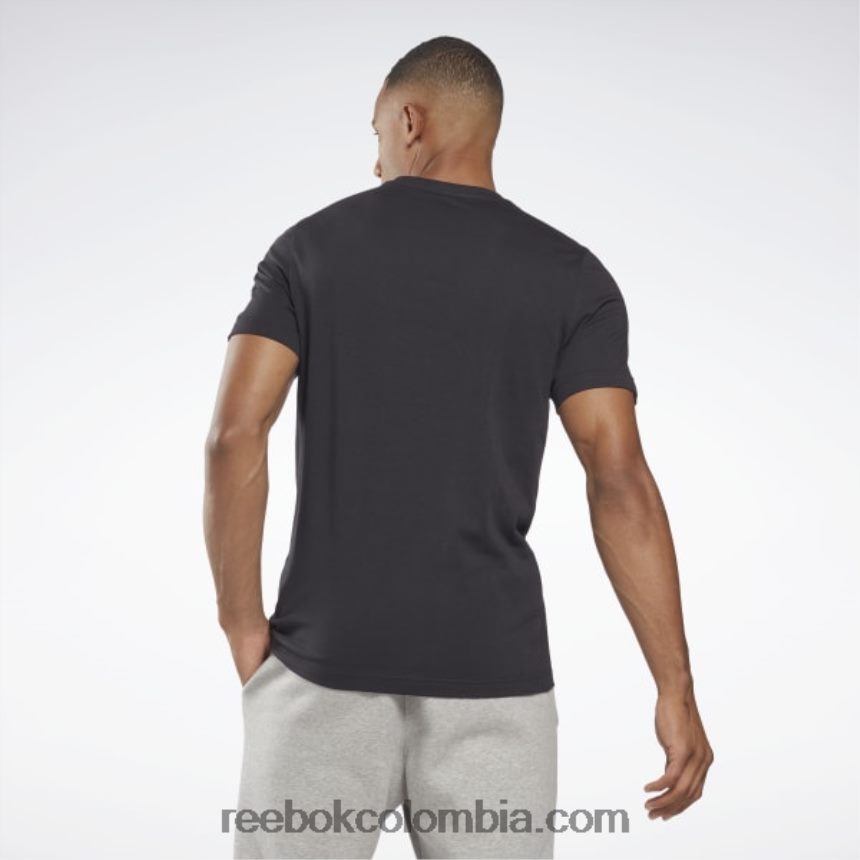 hombres negro camiseta de vector de serie gráfica Reebok D260LP1250