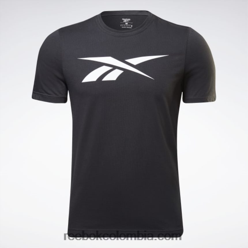 hombres negro camiseta de vector de serie gráfica Reebok D260LP1250