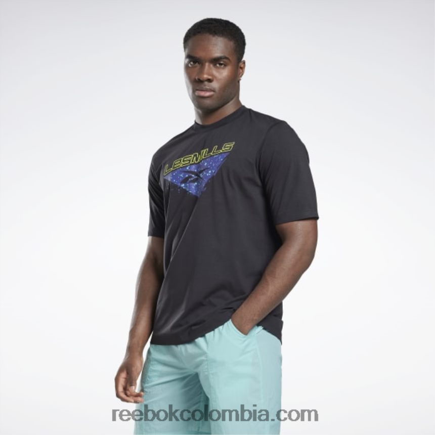 hombres negro camiseta pretemporada les mills Reebok D260LP1308