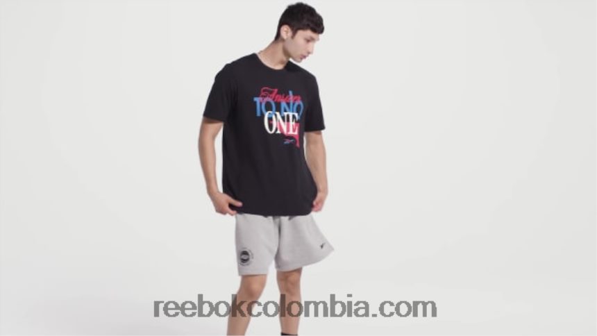 hombres negro respuesta a nadie camiseta de manga corta Reebok D260LP1254
