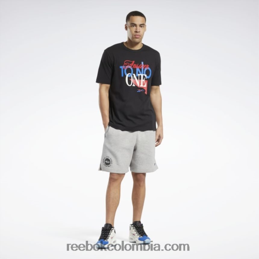 hombres negro respuesta a nadie camiseta de manga corta Reebok D260LP1254