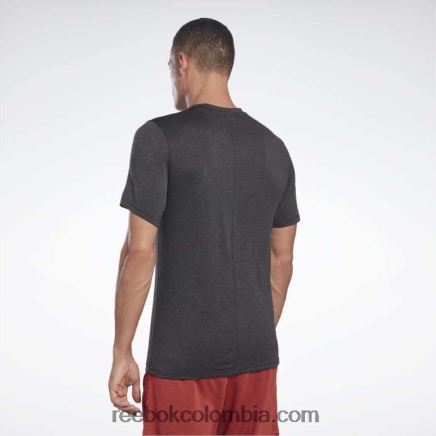 hombres noche negra camiseta jaspeada lista para entrenar Reebok D260LP1189