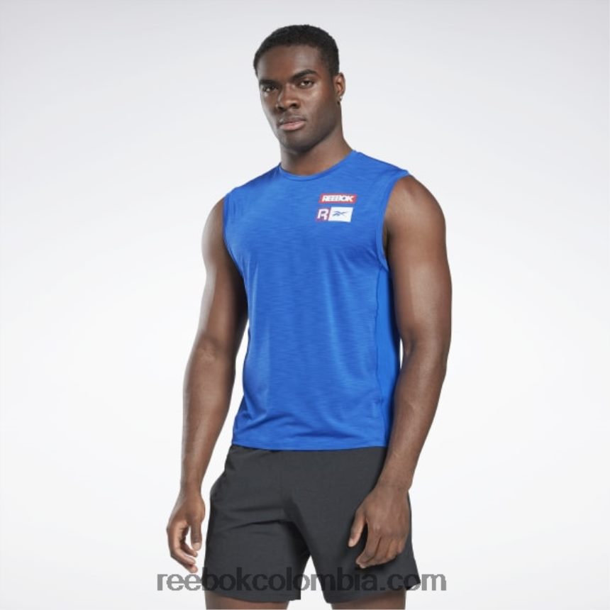 hombres vector azul camiseta sin mangas activchill Reebok D260LP1307