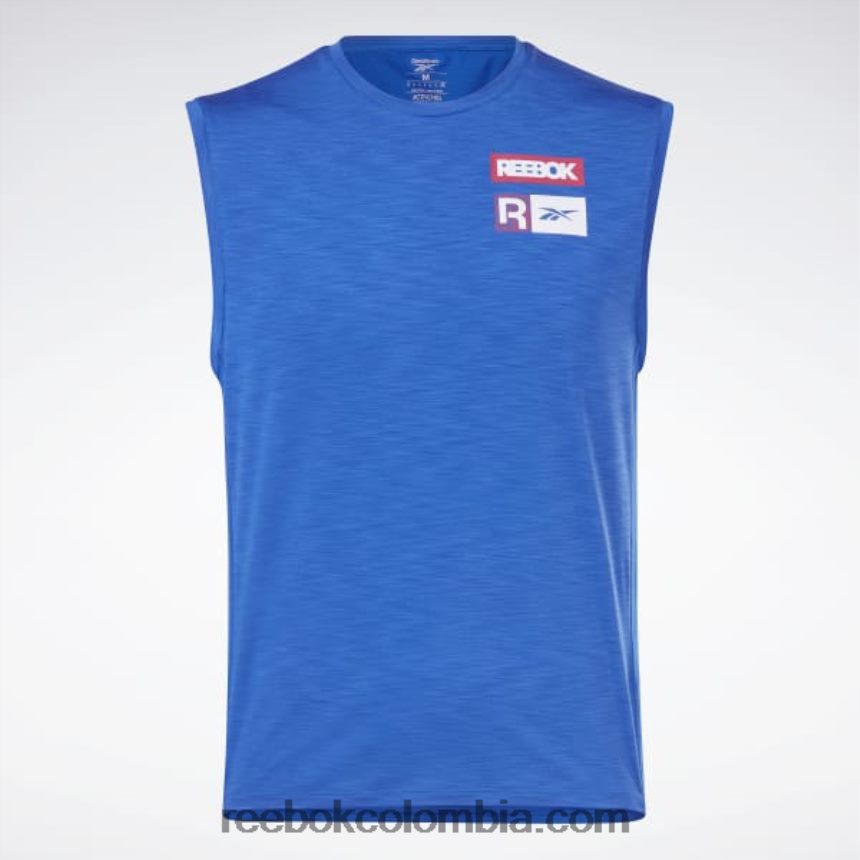hombres vector azul camiseta sin mangas activchill Reebok D260LP1307