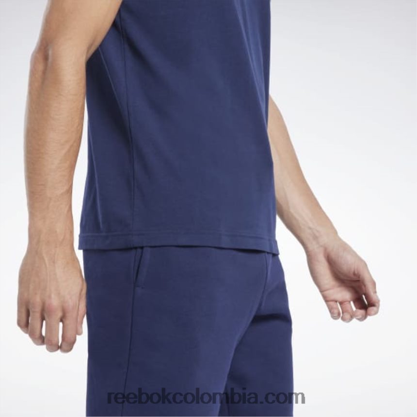 hombres vector de la marina camiseta clásicas de identidad Reebok D260LP1218