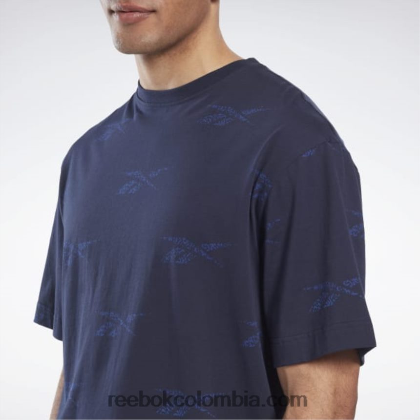 hombres vector de la marina camiseta de vector de identidad Reebok D260LP1257