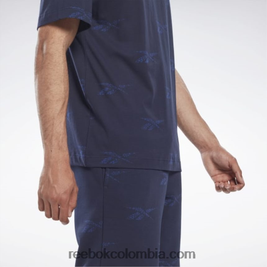 hombres vector de la marina camiseta de vector de identidad Reebok D260LP1257