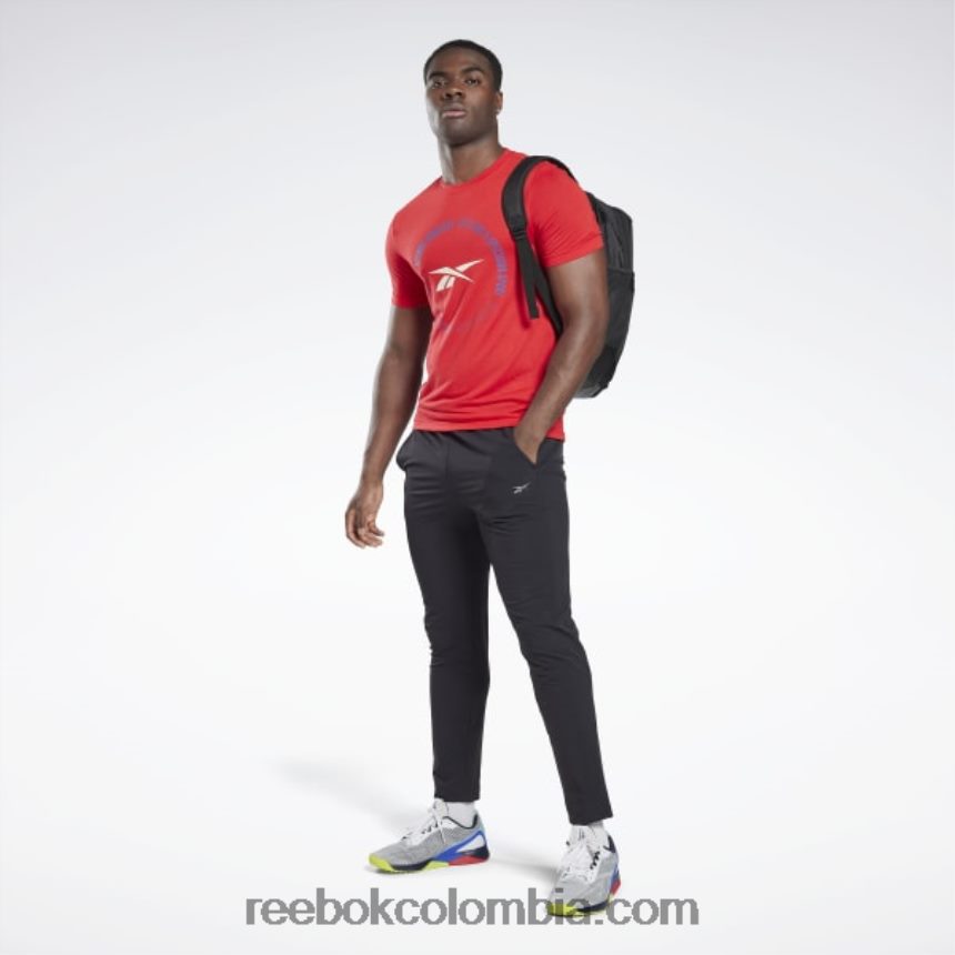 hombres vector rojo la vida no es un deporte para espectadores camiseta gráfica Reebok D260LP1295