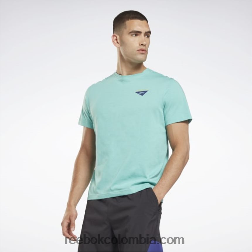 hombres verde azulado semi clásico les mills camiseta gráfica Reebok D260LP1313