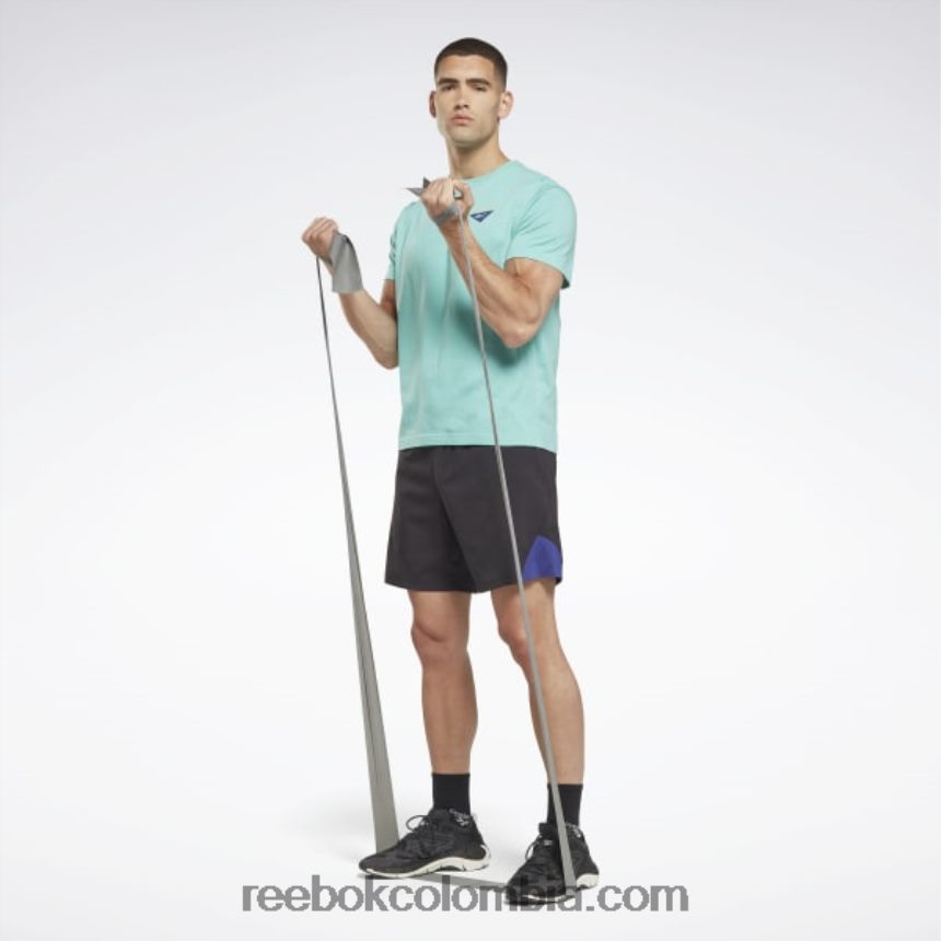 hombres verde azulado semi clásico les mills camiseta gráfica Reebok D260LP1313