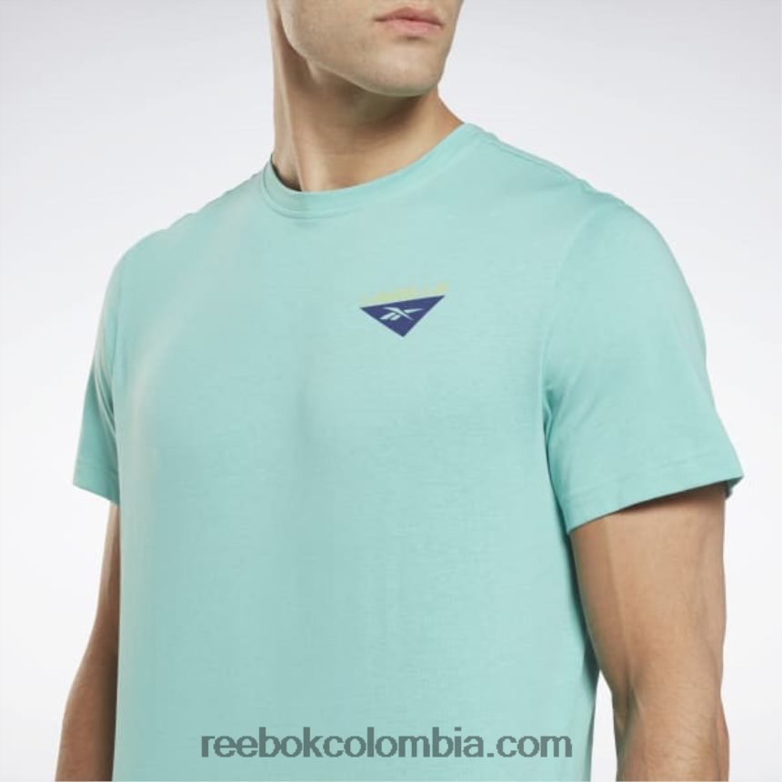 hombres verde azulado semi clásico les mills camiseta gráfica Reebok D260LP1313